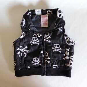 NEW DISNEY JAKE & THE NEVER LAND PIRATES CHILDS SKULL PUFFER ZIP UP VEST (12 M)